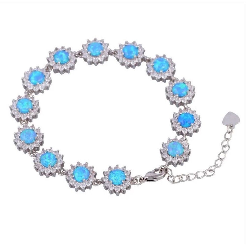 Sterling Blue Opal Bracelet